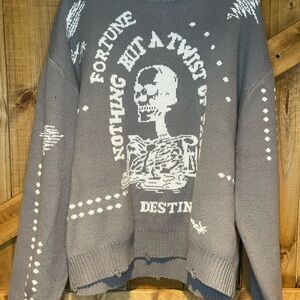 Gray Graphic Sweater